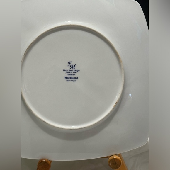 LIMOGES - FM Fathi Mahmoud Made in Egypt Square Plate 10”5 - Picture 4 of 9